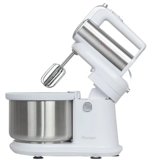Миксер Pioneer MX345, белый/серебристый 