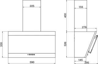 Вытяжка Elikor Титан 60П-430-К3Д, черный/черный 