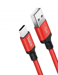 Кабель hoco X14 Times Speed USB-C 2.0 - USB-C, 2 м, 2 A, черный/красный 