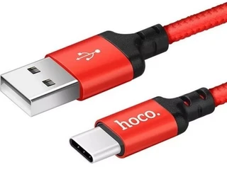 Кабель hoco X14 Times Speed USB-C 2.0 - USB-C, 2 м, 2 A, черный/красный 