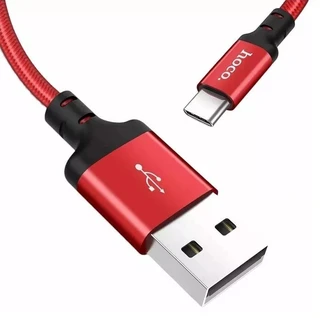 Кабель hoco X14 Times Speed USB-C 2.0 - USB-C, 2 м, 2 A, черный/красный 