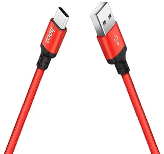 Кабель hoco X14 Times Speed USB-C 2.0 - USB-C, 2 м, 2 A, черный/красный 