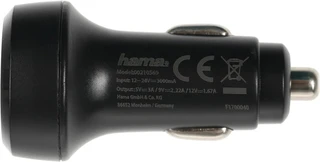 Автомобильное зарядное устройство Hama H-210569, черный 