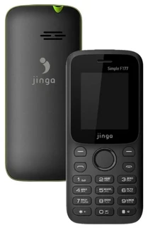 Сотовый телефон Jinga Simple F177, черный/зеленый 