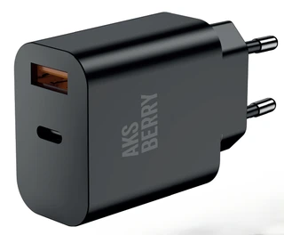 Сетевое зарядное устройство Aksberry T43, черный 