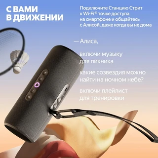 Умная колонка Яндекс.Станция Стрит Black 