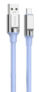 Кабель Aksberry X159 Silicone для Type-C 3A, голубой 