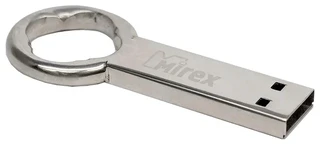 USB-накопитель Mirex Round Key 8 ГБ, USB 2.0, серебристый 