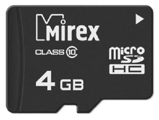 Карта памяти microSDHC MIREX 13612-MC10SD04 4GB 