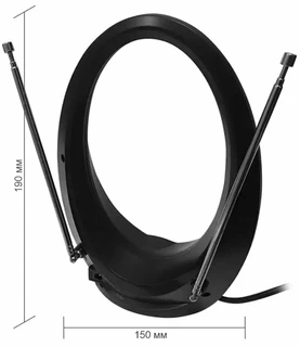 Антенна активная Cadena AV-6015, черный 