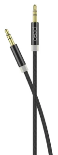 Аудиокабель Jack3.5 -> Jack3.5 (AUX) Pero MC-01, 1.0м, чёрный 