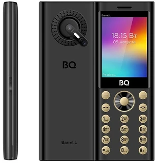 Сотовый телефон BQ 2458 Barrel L, черный/золотистый 