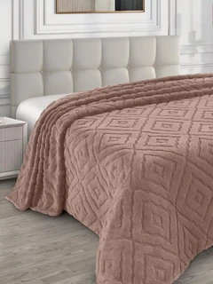 Плед Marianna Ника сухая роза 200х205 см, велсофт 