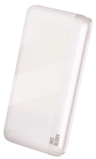 Внешний аккумулятор Aksberry E103,10000 мАч, белый 