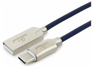 Кабель Cablexpert USB-A - USB-C, 1 м, 2 А, синий (CC-P-USBC02Bl-1M) 