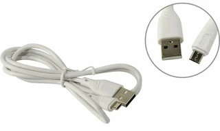 Кабель Cablexpert CCB-mUSB2-AMBMO1-1MW, USB-A - MicroUSB 2.4А, 1м, белый 