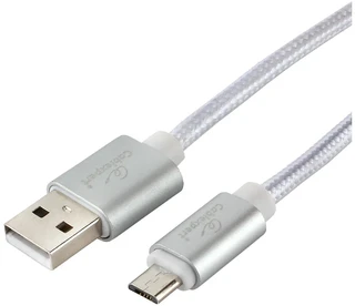 Кабель Cablexpert CC-U-mUSB02S-1.8M USB2.0 Am - microUSB, 5.0A, 1.8м, серебристый 