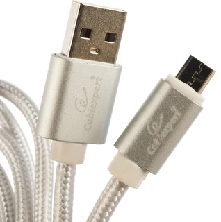 Кабель Cablexpert CC-U-mUSB02S-1.8M USB2.0 Am - microUSB, 5.0A, 1.8м, серебристый 