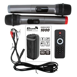 Портативная аудиосистема Eltronic 30-29 DANCE BOX 1000 NEW, черный 