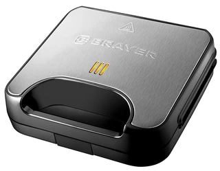 Вафельница BRAYER BR2311, серебристый/черный 