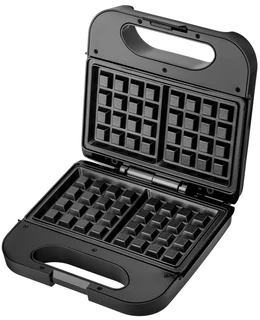 Вафельница BRAYER BR2311, серебристый/черный 