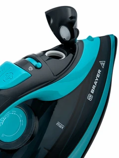 Утюг BRAYER BR4019, черный/бирюзовый 