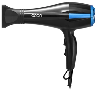 Фен ECON ECO-BH121D, черный/голубой 