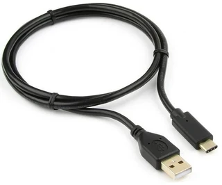 Кабель Cablexpert USB2.0 Am - Type-C, 1 м, 3 А, черный (CCP-USB2-AMCM-1M) 