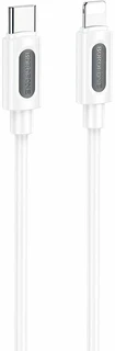 Кабель Borofone BX114 Structure USB-C - Lightning, 1 м, 3 A, белый 