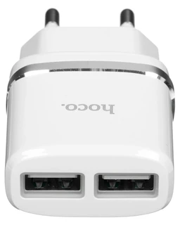 Сетевое зарядное устройство Hoco C12 Smart, белый 
