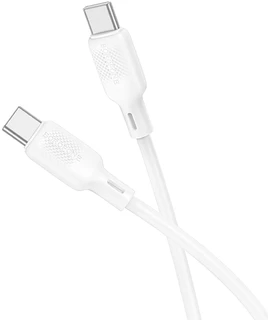 Кабель Borofone BX113 Lenny USB-C - USB-C, 1 м, 3 A, белый 