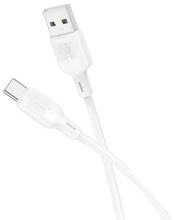 Кабель Borofone BX113 Lenny USB-A 2.0 - USB-C, 1 м, 3 A, белый 