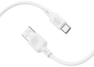Кабель Borofone BX113 Lenny USB-A 2.0 - USB-C, 1 м, 3 A, белый 
