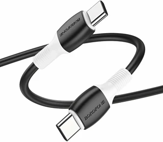 Кабель Borofone BX84 Rice USB-A 2.0 - USB-C, 1 м, 3 А, черный 