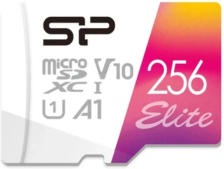 Карта памяти microSDXC Silicon Power SP256GBSTXBV1V20SP Elite 256Гб + adapter 
