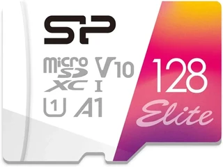 Карта памяти microSDXC Silicon Power SP128GBSTXBV1V20SP Elite 128Гб + adapter 