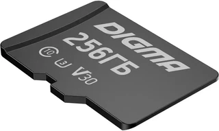 Карта памяти microSDXC Digma CARD30 V30 256Гб + adapter 