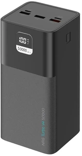 Портативный аккумулятор Deppa NRG Turbo V4 50000мАч, черный 