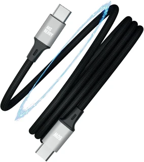 Кабель Aksberry X164 Magnetic USB-C - USB-C, 1 м, 3 А, черный 
