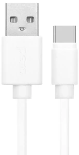 Кабель PERO DC-03 Fast Charge USB-A 2.0 - USB-C, 2 м, 3 А, белый 