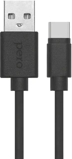 Кабель PERO DC-03 Fast Charge USB-A 2.0 - USB-C, 2 м, 3 А, черный 