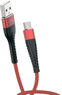 Кабель Vixion Pro USB-A 2.0 - USB-C, 1 м, 2.4 А, красный (VX-26c) 