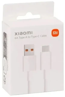 Кабель Xiaomi USB-A 2.0 - USB-С, 1 м, 6 А, белый (BHR4915CN) 