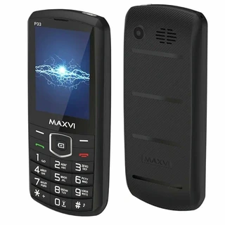 Сотовый телефон Maxvi P33, черный 