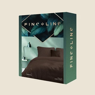 Комплект постельного белья Fine Line Мокко Art new Евро, перкаль, наволочки 70х70 см 