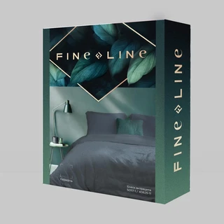 Комплект постельного белья Fine Line Блеск антрацита Art new 1.5-спальный, перкаль, наволочки 70х70 см 