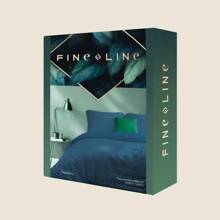 Комплект постельного белья Fine Line Полуночный сапфир Art new 1.5-спальный, перкаль, наволочки 70х70 см 