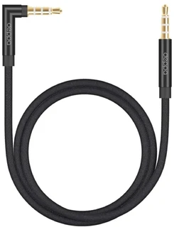 Аудиокабель Deppa 72401 Jack3.5 -> Jack3.5 (AUX), 1.2 м, черный 