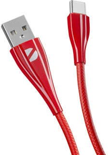 Кабель Deppa Ceramic USB-A 2.0 - USB-C, 1 м, 2 А, красный (72290) 