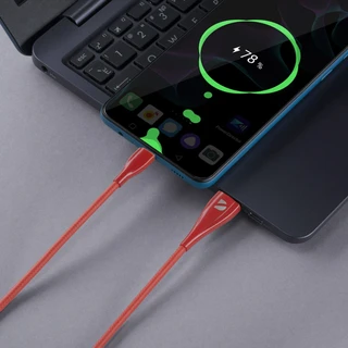 Кабель Deppa Ceramic USB-A 2.0 - USB-C, 1 м, 2 А, красный (72290) 